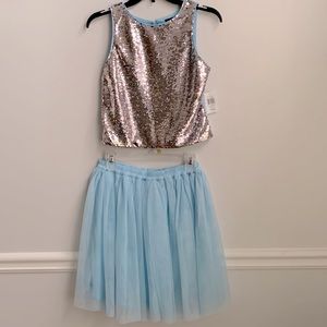 2 piece Kids Tank and Skirt Set